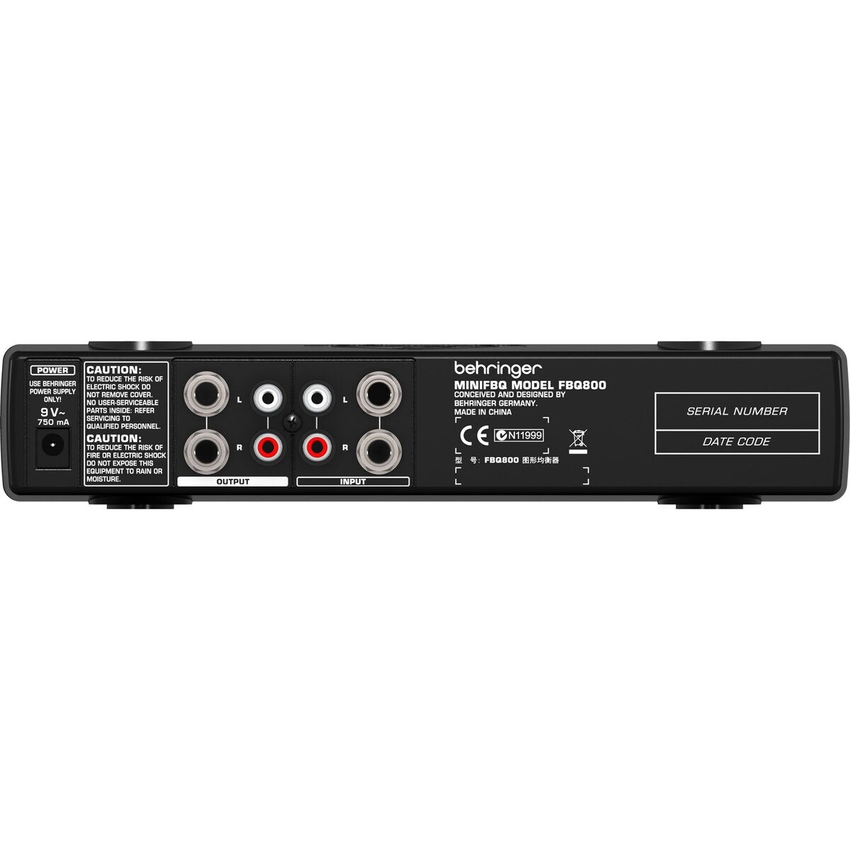 Behringer FBQ800 Mini 9-Band Graphic Equalizer with FBQ